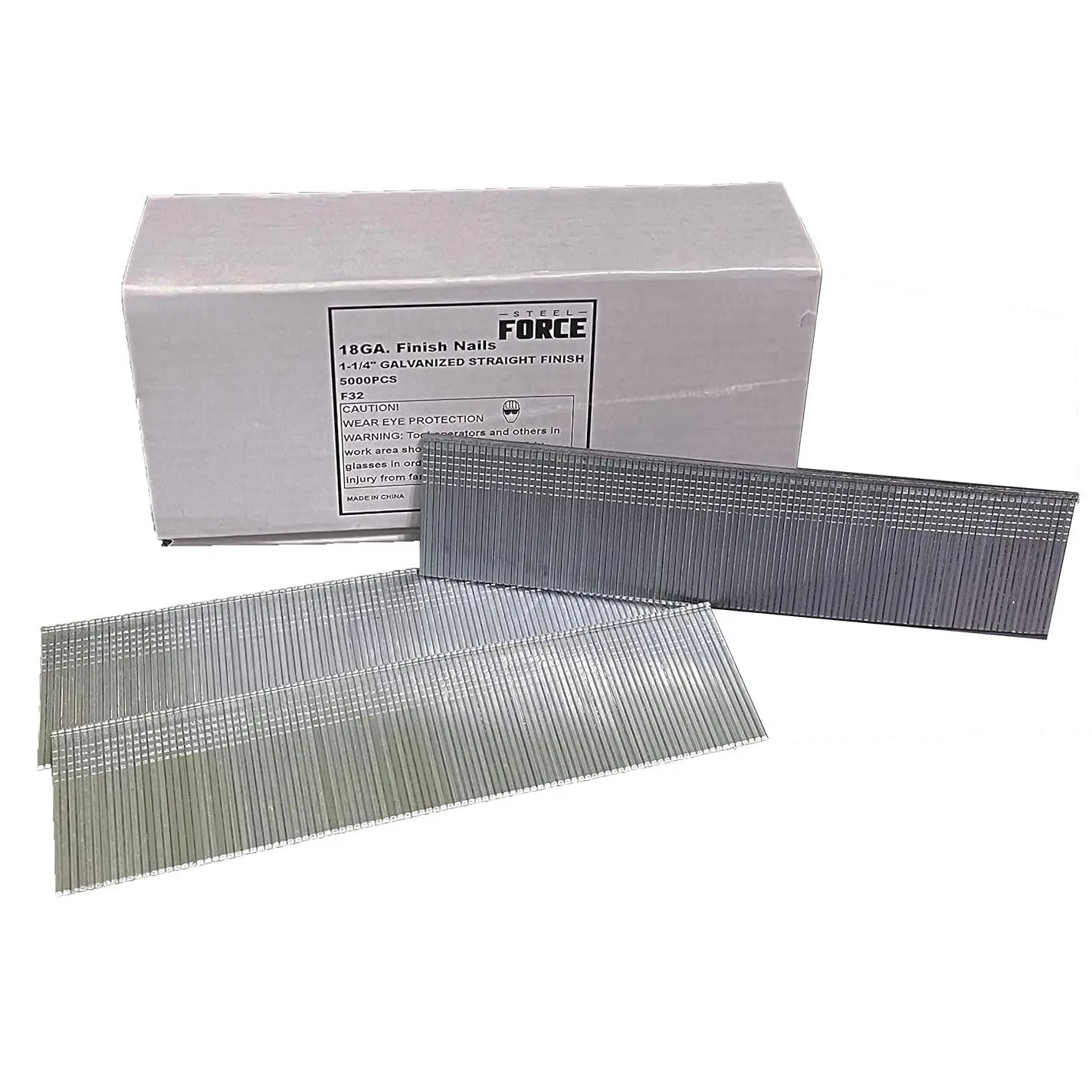 Steel Force Brad Nails 18 Gauge Galvanized For Pneumatic Electric Nailer Gun 5,000 Count