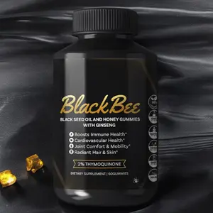 Black Seed Oil & Honey Gummies with Ginseng – Thymoquinone, Turmeric, Beetroot | Vegan, Halal, Daily Immunity Boost natural supplement