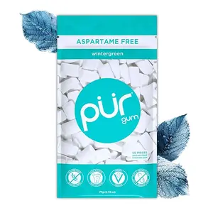 PUR Gum | Aspartame Free Chewing Gum | 100% Xylitol | Natural Wintergreen Flavored Gum