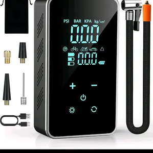 3IN1 Portable Air Pump with LED Light and Tire Pressure Gauge for Car and Motorcycle - Auto Monster