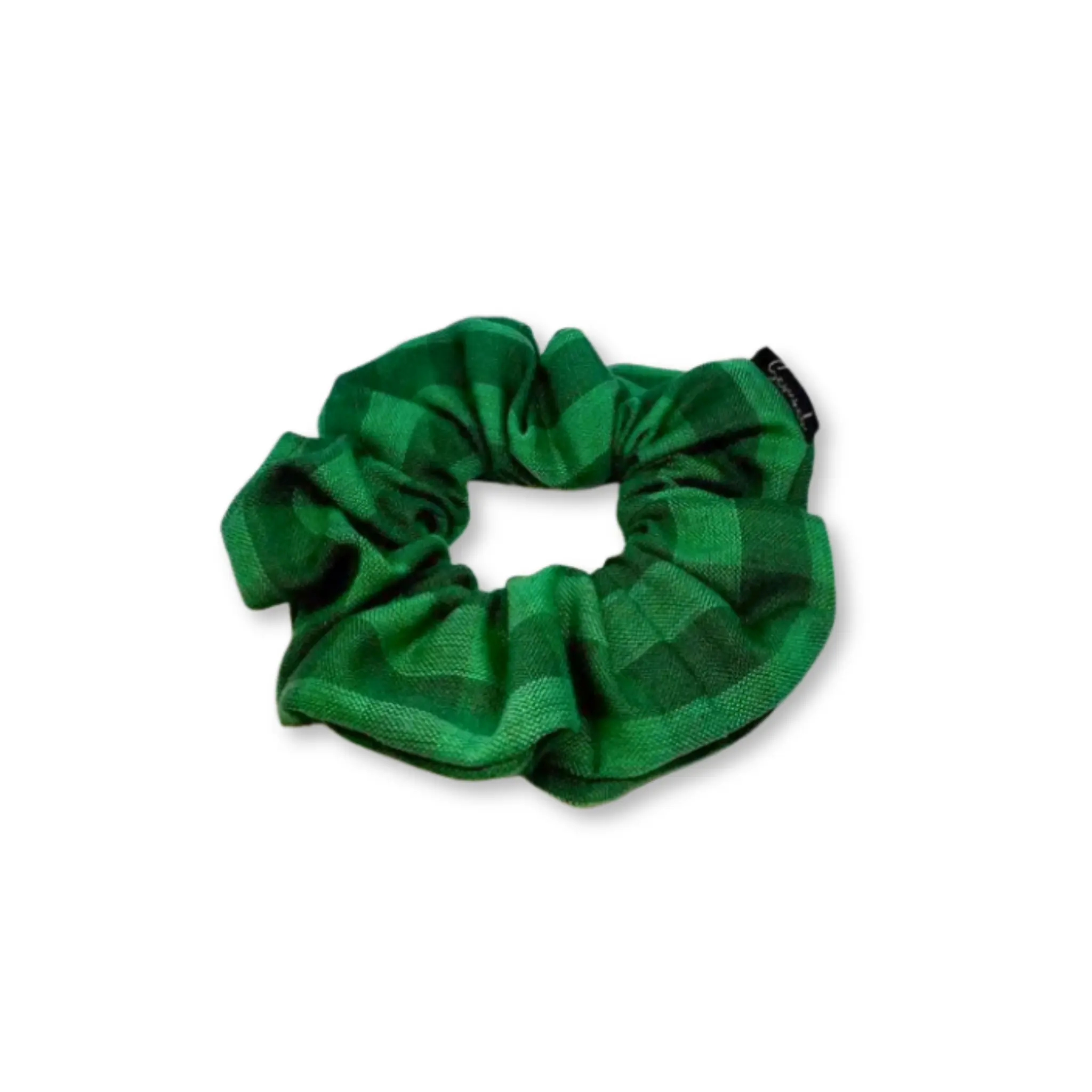 Mini Green Plaid Christmas Scrunchie Mini Green Plaid Christmas Scrunchie