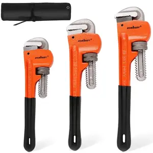 Adjustable Heavy Duty Pipe Wrench Set 4 Pack Heavy Duty Pipe Wrench Set, Adjustable 10" 12" 14" Soft Grip Plumbing Wrench Set with Storage Bag & Dealsforyoudays & TikTokShopSummerTurnUp
