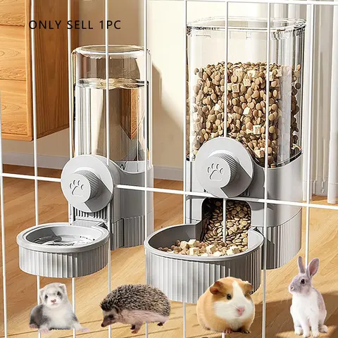 Hangable Pet Feeding Bowl, Automatic Pet Feeder, Hanging Feeder, Food/ Water Dispenser, Large Capacity Pet Feeding Supplies for Cats Dogs Rabbits, Feeder Bowls