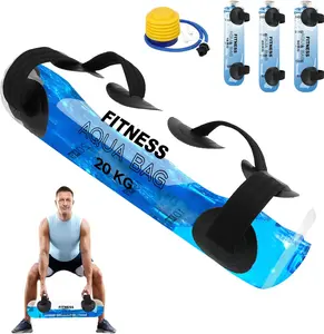 Adjustable Aqua Bag Water Weights, Portable Leakproof Sandbag Alternative with 4 Handles for Home Gym & Travel Workouts, Core Strength Training for All Fitness Levels, Fitness For Everyone