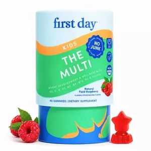 First Day Kids' Daily Multivitamin Gummies for Ages 4-12 with Folate, Vitamin A, C, D3, K2, B1, B6, and B12 - 50ct