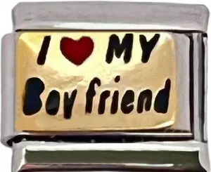 Italian Charm Link I Love My Boyfriend 9mm for your Bracelet