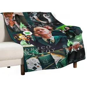Draco Movie Actor Malfoy Blanket Super Soft Warm Flannel Blanket for Bedroom Living Room Sofa Four Seasons Perfect for Napping Home Decor Bedding Artwork 30""x40"", Style