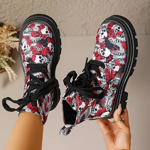 2025 New Wide Width Women's Round-Toe Lace-Up Ankle Boots - Chunky Heel Casual Fashion Combat Booties for Winter