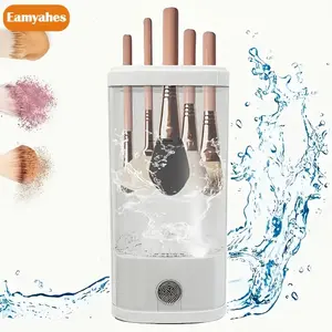 Electric Makeup Brush Cleaner USB, High Speed Motor Silicone Cleaning Pads, Calm Airflow Drying Fan for Cosmetic Brushes Travel Kit Mother’s Day Gift,Birthday Gift