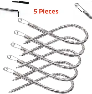 Spring Drawstring Needle Threader Set - 5 pcs Replacement with Easy Tool for Hoodies 20 gauge Sewing Supplies Crafts Sewing Kit