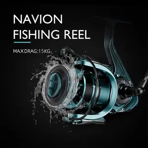 Metal Fishing Reel 14+1 Bearings Spinning Reel 1000-7000 Deep Cup Backlash-free Braking System Fishing Reel