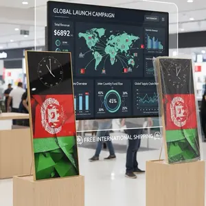 Afghanistan flag design wall o clock