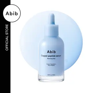 [New-Abib Official] Copper Peptide Serum Bouncing Drop 1.69 fl oz | GHK-Cu, Argireline & Matrixyl Anti-Aging Face Serum | Wrinkle Care, Plumping & Firming Korean Skincare