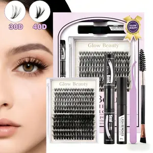 Self Adhesive Lashes Kit 280PCS | Lash Clusters 30D 40D D Curl | Natural Volume, Waterproof & Long Lasting | Easy DIY Eyelash Extensions for Beginners | Affordable, Lightweight, Soft Eyelashes with Precision Tweezer eye makeup