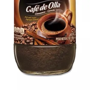 Café de Olla Cinnamon Instant Coffee 6.7 oz Just Add Sugar Artificial Flavor Peso Neto 190 g