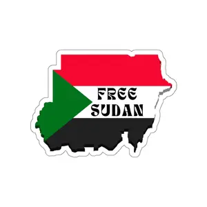 free sudan sticker humanitarian crisis blm no justice no peace Sticker