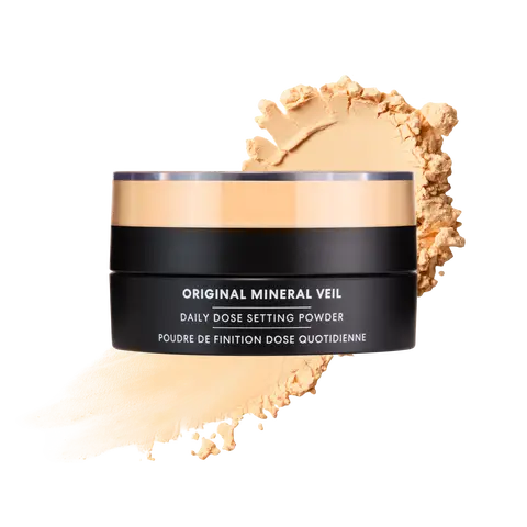 bareMinerals ORIGINAL Mineral Veil Daily Dose Loose Setting Powder - 12 HR Oil Control, Pore Blurring & Long-Lasting Makeup Setting Powder Powered by Niacinamide, Iron and Hyaluronic Acid