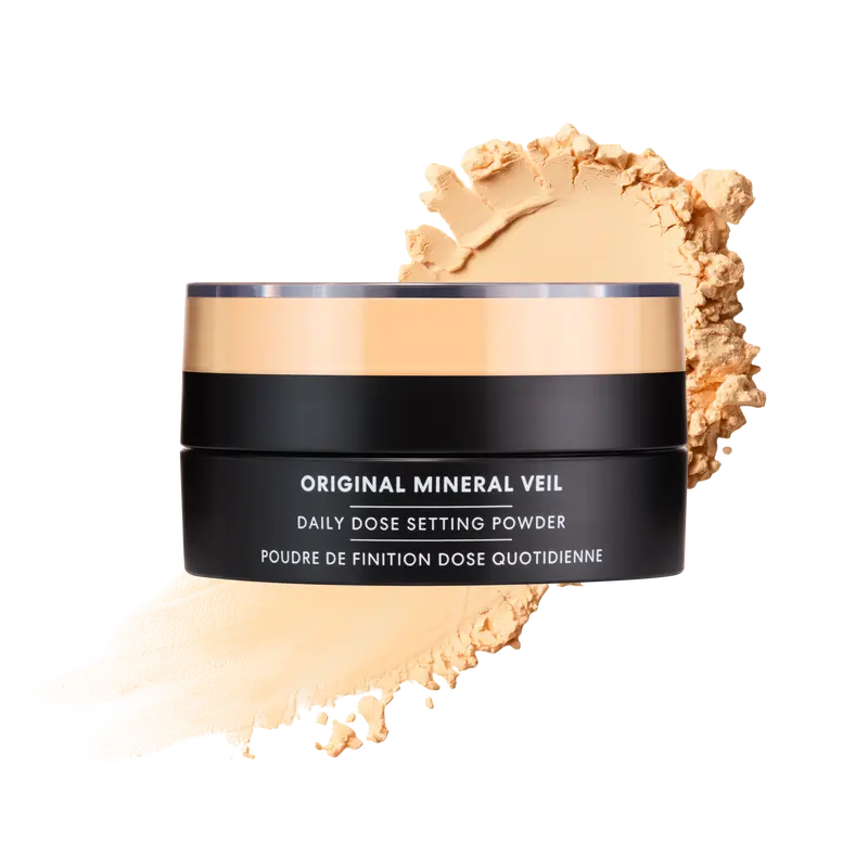 bareMinerals ORIGINAL Mineral Veil Daily Dose Loose Setting Powder - 12 HR Oil Control, Pore Blurring & Long-Lasting Makeup Setting Powder Powered by Niacinamide, Iron and Hyaluronic Acid