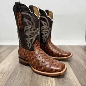070 Ave Shedron Square Toe Embossed Mens Western Style Boot Made In Mexico
