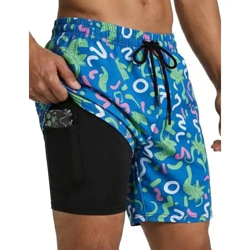 Chameleon on Bright Blue