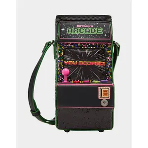 Betsey Johnson KITSCH SCORED! CROSSBODY BLACK/MULTI