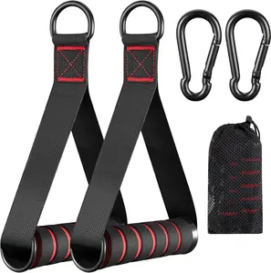 Heavy Duty Resistance Band Handles, Cable Handles Gym Equipment, Replacement Exercise Handles for Cable Machine, Pulley System, Strength Trainer, Pull Down Workout, Home Gym Cable Attachments
