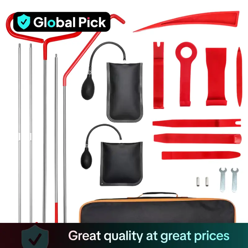 Portable Car Repair Tool Kit for Car Door & Tire, 1 Set Emergency Car Fastener Remover Air Wedge Pump with Storage Bag, Car Tire Repair Tools for Car