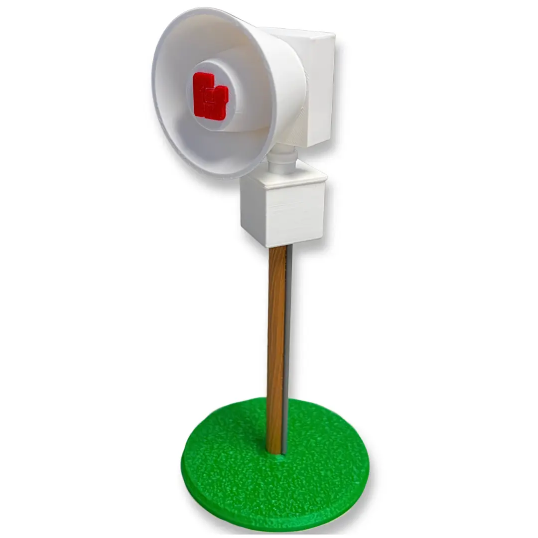 Federal Signal 2001 Tornado Siren Replica - Classic Emergency Warning Figurine - Severe Weather Storm Chaser Home Desk Decor