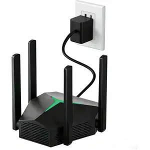 AC1200 Dual Band WiFi Extender, 1.2Gbps Whole  Coverage up to 7000 Sq.ft, Supports 32 Devices, Connectivity with USB-C, 2 Ethernet Ports, Black