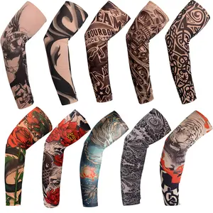 6PCS Cooling Tattoo Arm Sleeves Cover UV Sun Protection Outdoor Sport Men Women