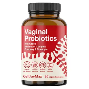 Women's Probiotic Supplement for pH Balance, Odor Control, Flora Health, Hydration, and Firmness – 7 Billion CFU, Prebiotics, 7-in-1 Mushroom Blend, Cranberry, Pineapple – 60 Capsules (1 Bottle), Perfect Self-Care Gift