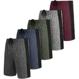 [5 Pack] Men’s Dry-Fit Athletic Shorts – Quick-Dry, Lightweight Activewear for Workout, Gym, Running, Basketball, Training & Fitness – Breathable Sports Shorts with Pockets for Men’s Active Lifestyle