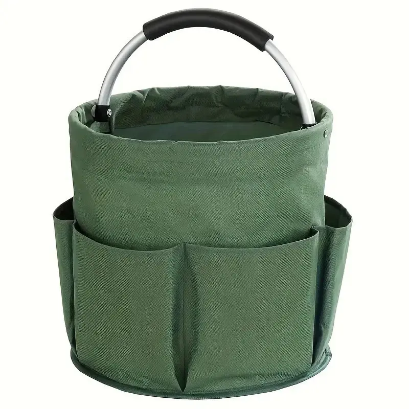 Collapsible Multipurpose Basket - Portable Picnic Tote, Garden Tool Organizer, Travel Toiletry Bag