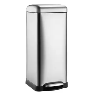 GARVEE Stylish GARVEE 8 Gallon Square Step Trash Can with Fingerprint-Proof Finish and Soft-Close Lid, Perfect for Modern Kitchens, Bathrooms, and Offices with Removable Inner Bucket for Easy Cleaning.
