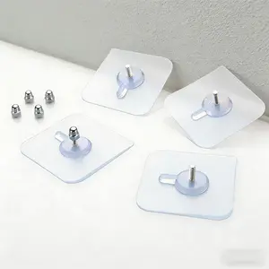 Wall Mounted Hook (10pcs), Punch-free Wall Picture Frame Sticker Holder, Self-adhesive Traceless Painting Hook, Kitchen Bathroom Rack Stick Hook, Shop Wall Organizer