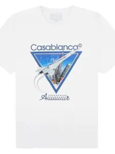 Men's Casablanca Aiiir Animal Print T-Shirt, Elegant Summer Fashion Tee, Fitted Casual Wear for All Occasions, Unique Graphic Design