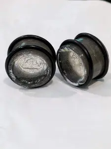 Ear Gauges, 2 pcs, 3/4 inch Gauges, 19mm - Plugs for Stretched Ears - Made from recycled Hula Hoops - Pair (2) Stardust Glitter Black
