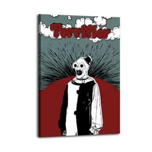 Terrifier Canvas Aesthetic For The Bedroom Wall Sitting Room Dormitory Wall Office Wall Poster Decorative Painting Canvas Wall