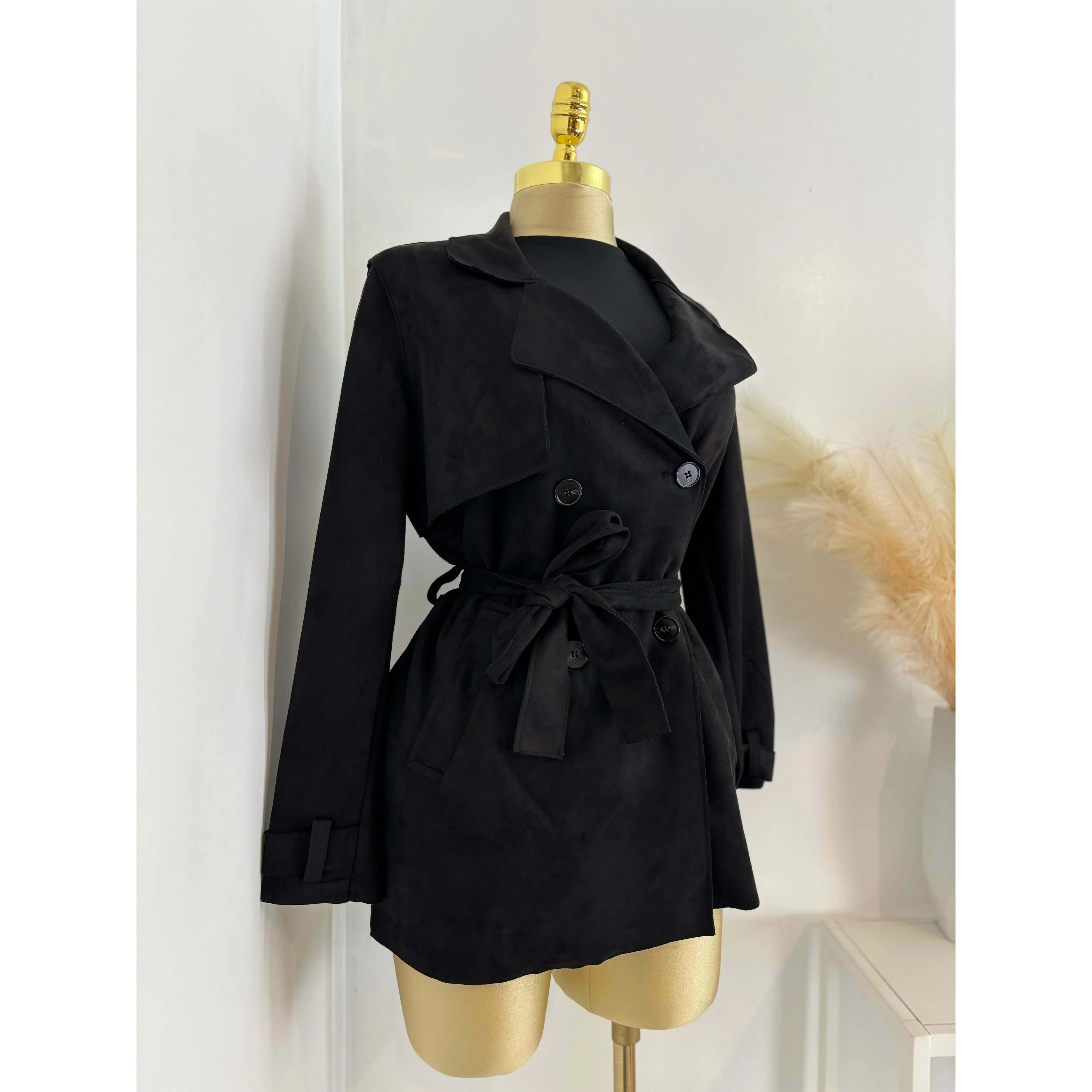Black Suede Coat