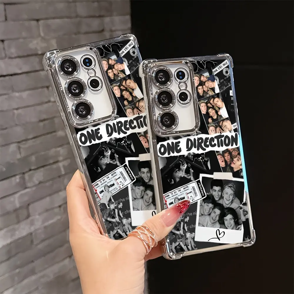 The O-One Direction Phone Case Is Compatible with for samsung for galaxy S25, S24, S23, S22, S21 FE Ultra Plus, Featuring a Transparent Soft Back Cover That Is Drop-Resistant for Both 4G And 5G, One Direction Phone Case