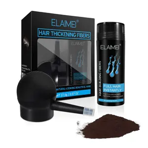 ELAIMEI Hair Thickening Fiber Kit, Hair Thickening Fiber Texturizing Powder, contains a hair thickening fiber nozzle and a bottle of 27.5g hair thickening fiber powder, high quality and safe ingredients, easy and convenient to use