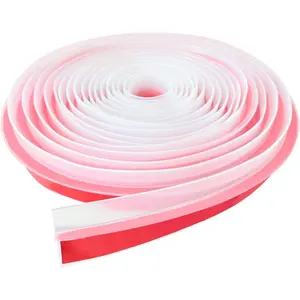 T-Shaped Door Draft Stopper 1.37" x 20FT, Clear  Weather Stripping Door Seal Strip for Door Frame and Windows