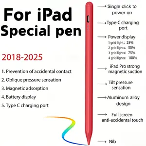 iPad Touch Pen for Drawing, Gaming, Note-Taking, Fast Charging, Pressure Sensitivity, Compatible with iPad 6/7/8/9/10 Pro12.9&11 Air3/4/5 Mini5/6 Fast Charging Stylus