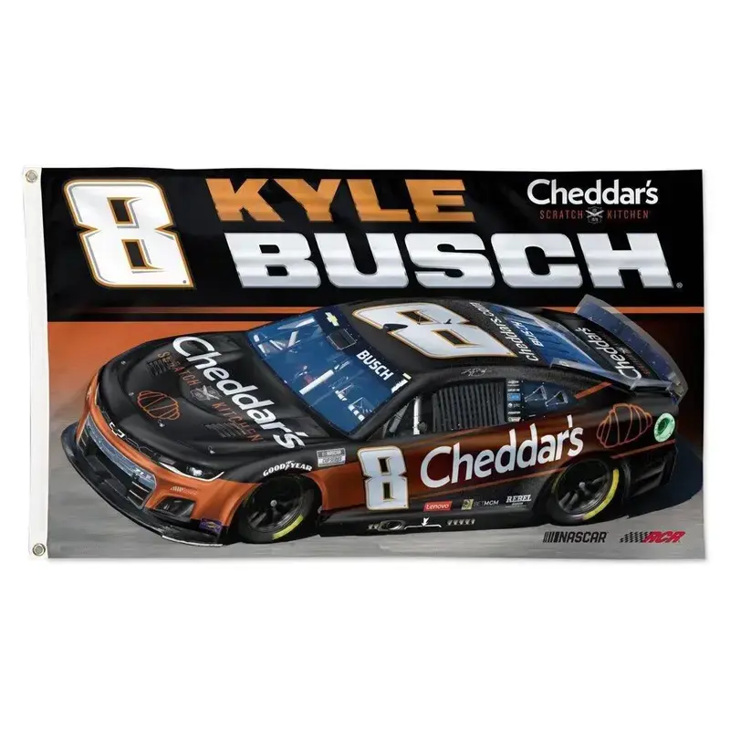 Kyle Busch #8 Nascar Cheddars Car Racing Flag Wall Decore