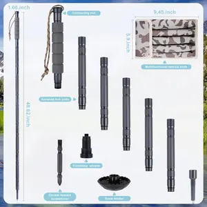 Walking Hiking Staff Detachable - Outdoor Retractable Trekking Pole