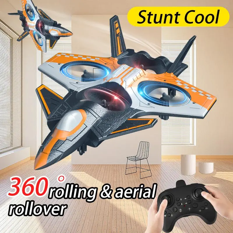 TongLi 6-Channel EPP Foam RC Hobby Aerial Photography Drone - Fixed-Wing RC Stunt Plane with Gyro Stabilization, Crash-Safe Design, Long Endurance, Includes Cells, Controller - Christmas Gift for 8-10 Years Unisex Toy