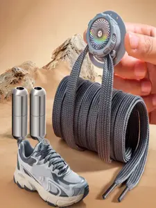 Rotating Button Lazy Shoe Laces No Tie Fixed Device Unisex Flat Wide Shoelace Buckle Sports, Easy-Use Shoe Straps for Men and Women