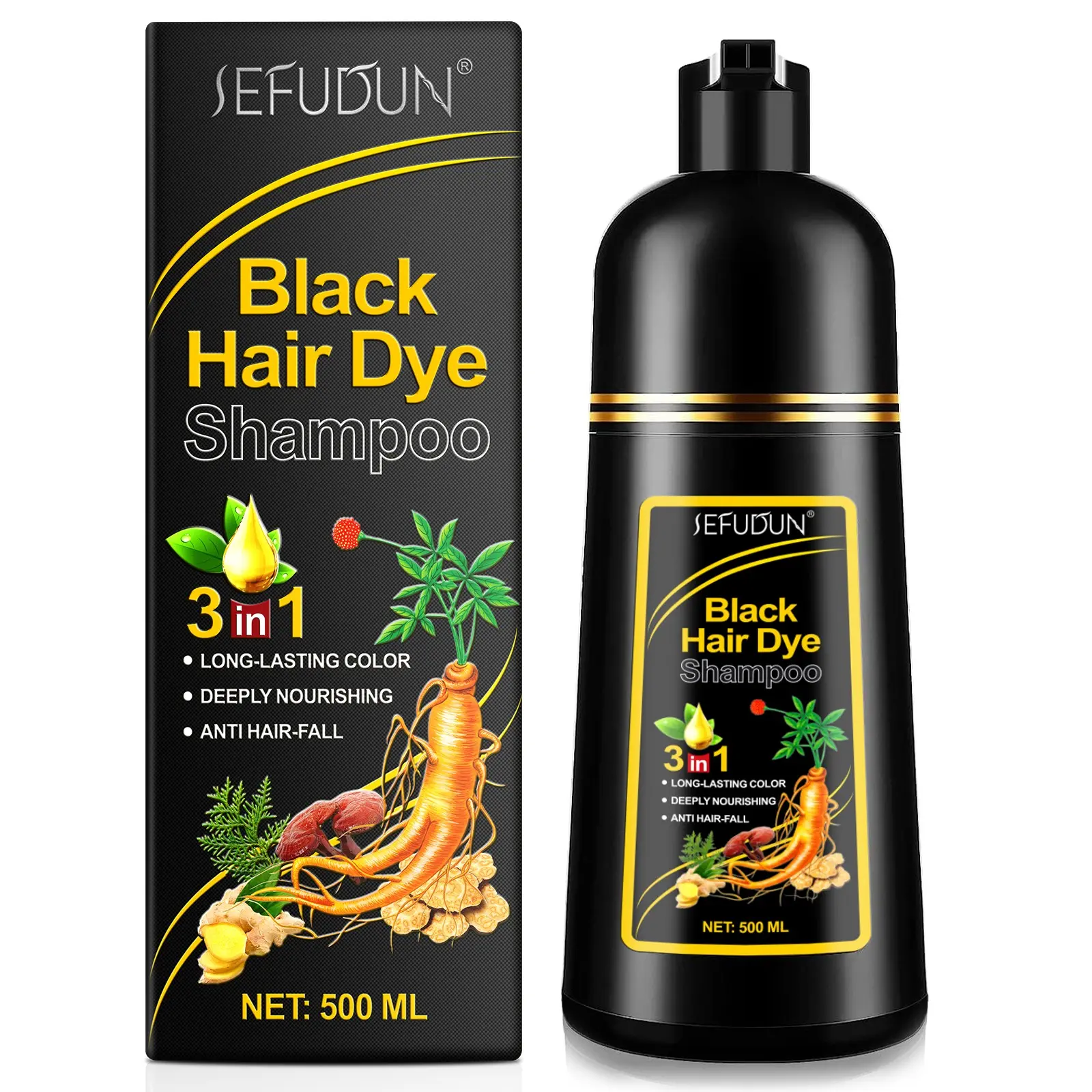 SEFUDUN 3-In-1 Shampoo, Haircare, Gentle hair cleansing, professional formula, for home use as well as beauty salons, Daily Gentle Haircare