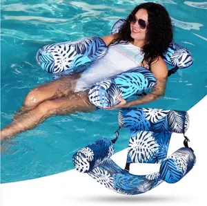 Joyfy Pool Chairs,Pool Floats for Adult,Blow up Water Chairs Noodles rafts for Party Summer Water Beach Fun, Blue Leaves