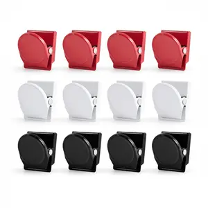 12 Pack Magnetic Clips, Refrigerator Magnets, Refrigerator Decorating Magnet, Strong Metal Fridge Magnet Clips for Whiteboard Office Kitchen Classroom Home Storage Wall Decor